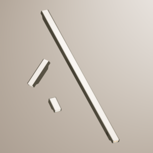 DMFs 0.5 concealed liear 1 inch, 2 inch, and 12 inch pieces